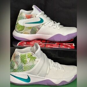 Nike Kyrie 2 Easter size 12 high top Nikes Jade Lilac mango